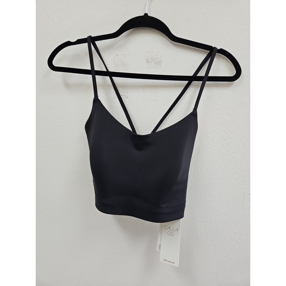 Calia WAX17372 Women's ENERGIZE Crossback Strappy Low Support Bra  Black Large